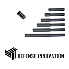 DEFENSE INNOVATION Aluminum Max Power 50+ Joukes Pistelle X-68 Barrel and Suppressor Combo Kit — M4 Muzzle